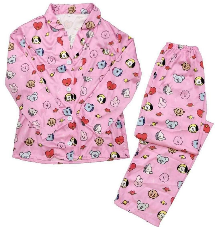 BT21 Cute Face Print Pajamas