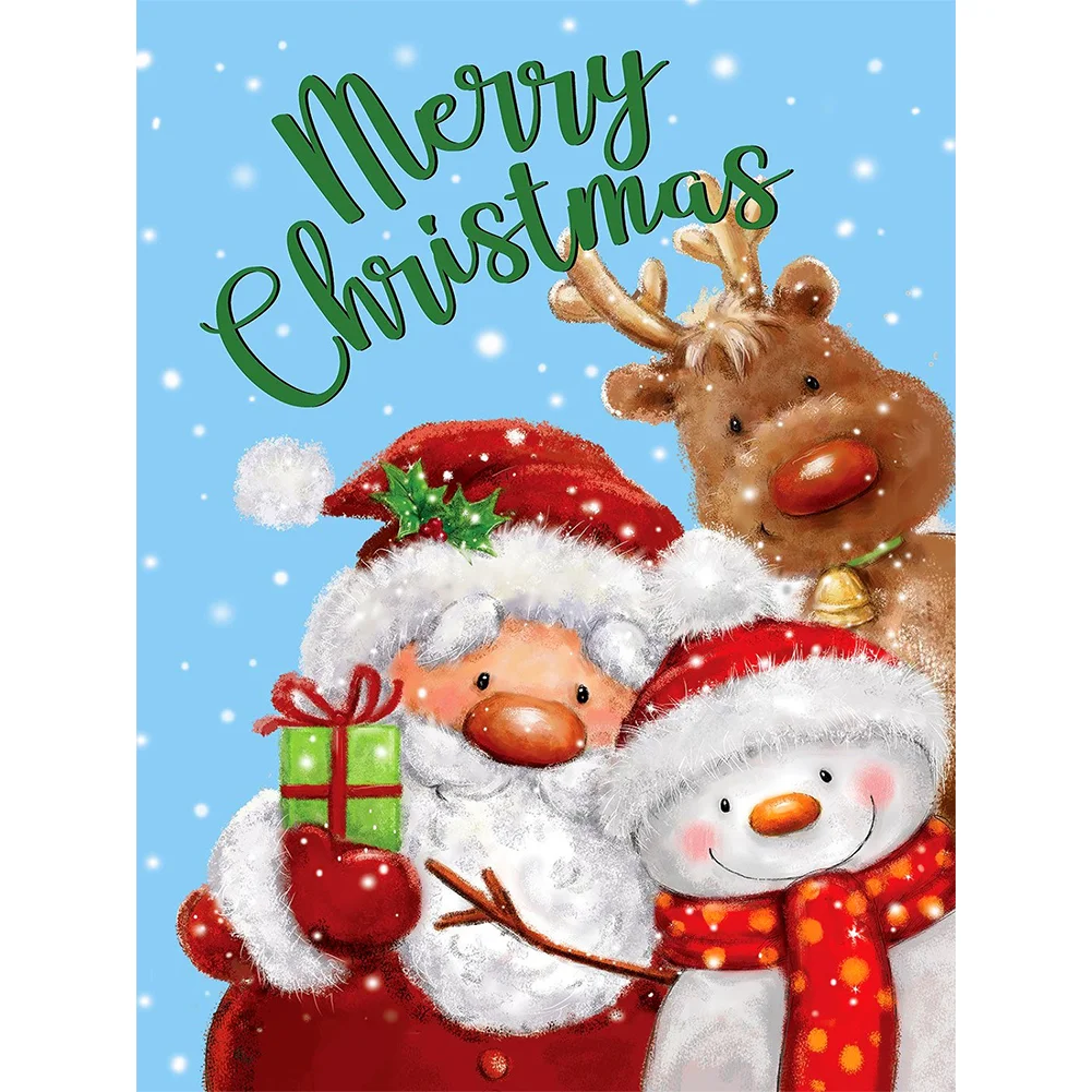 Merry Christmas - Full Round - Diamond Painting(30*40cm)
