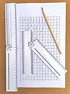 Multifunctional Folding Geometric Drawing Ruler Line Circular Drafting Tool