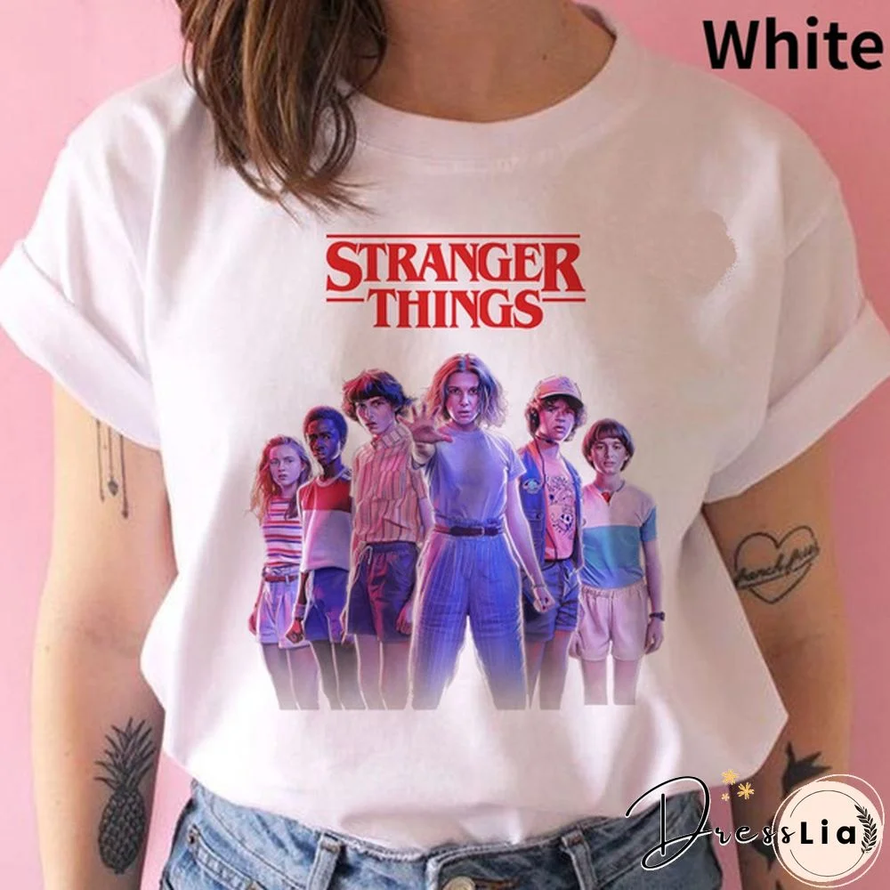 Stranger Things Season 3 T Shirt Women Upside Down Tshirt Eleven Female Graphic Grunge T-Shirt Femme Tee Shirts Funny Clothing