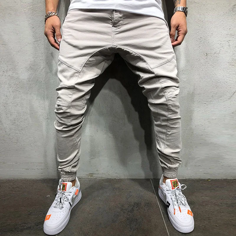 Fashion Mens Solid Color Loose Pants-inspireuse