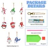 8PCS Diamond Painting Snowman Keychains Pendant