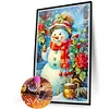 Diamond Painting-5D Full Round Drill Christmas Snowman(60*40 cm)
