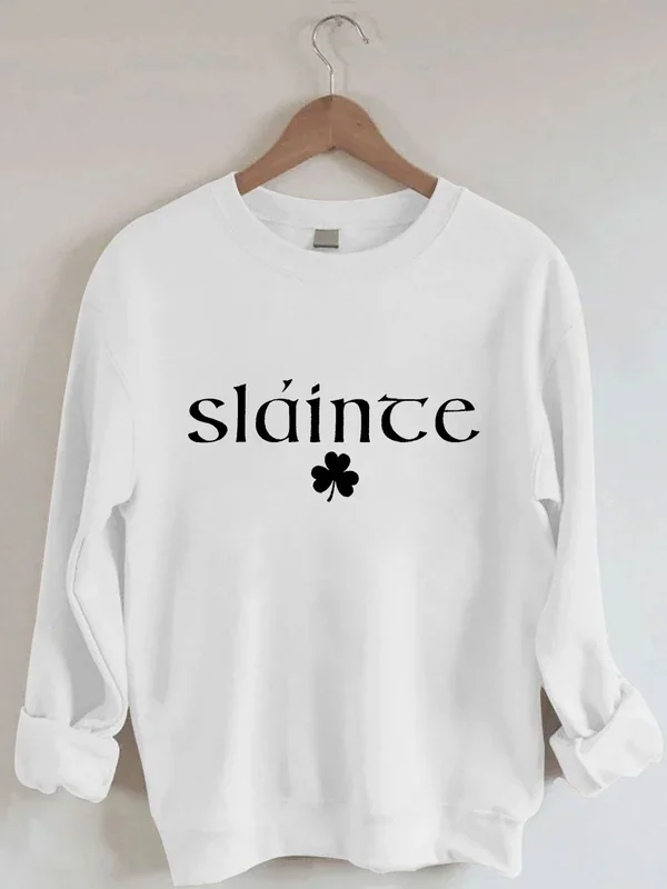 Women's Slainte St. Patrick's Day Print Sweatshirt