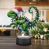 Acryl Weihnachten Dinosaurier doppelseitig - 5d DIY Bastellampe