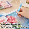 Resin Diamond Painting Point Drill Pen with 4 Various Tips Painting Arts 5D Point Drill Pen Diamonds Art Points Drills Pens for Nail Arts Rhinestone Decorations Cross-Stitch (Sky Blue)