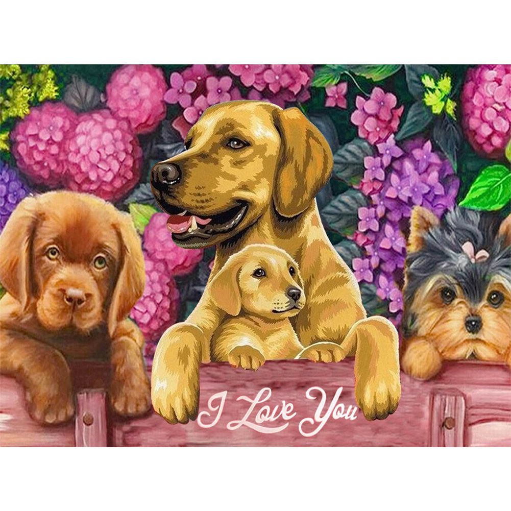 

Dog - Round Drill Diamond Painting - 40*30CM, 501 Original