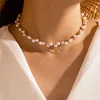 Gioiacombo™ Collana con clavicola di perle e farfalle