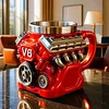 Retro Engine Coffee Mug, V8 Engines Stainless Steel Cup