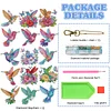 15Pcs Hummingbird DiY Double-Sided Diamond Art Keychain Ornaments Party Decor