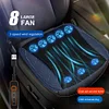Summer Car Cooling Cushion Mesh USB Plug-in Air Flow Seat Cushion (Navy Blue)