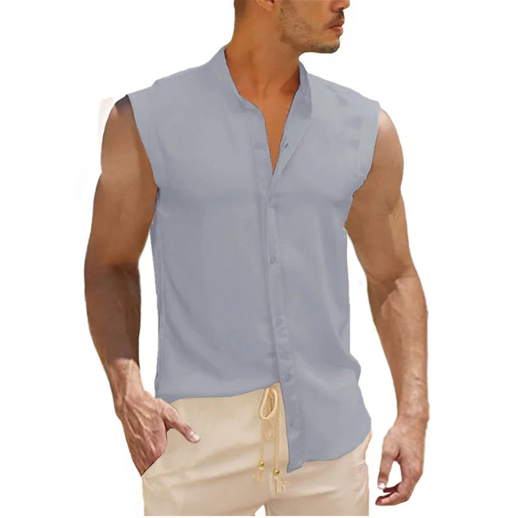 BrosWear Fashion Casual Sleeveless Shirt