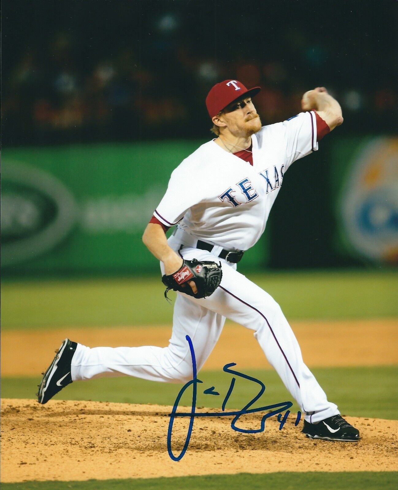 Autographed JAKE DIEKMAN 8x10 Texas Rangers Photo Poster painting -COA