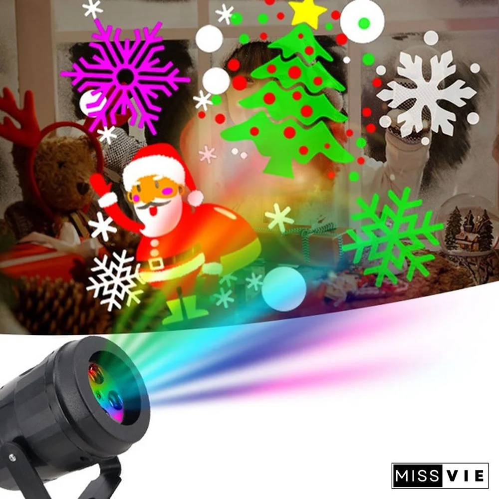 New Fashion Halloween Christmas Projector Lights, Outdoor Holiday Decorations,Halloween Led Projector Lights, 16 Patterns Waterproof Xmas Snowflake Snow Light, Party Garden Laser Projection Lamp