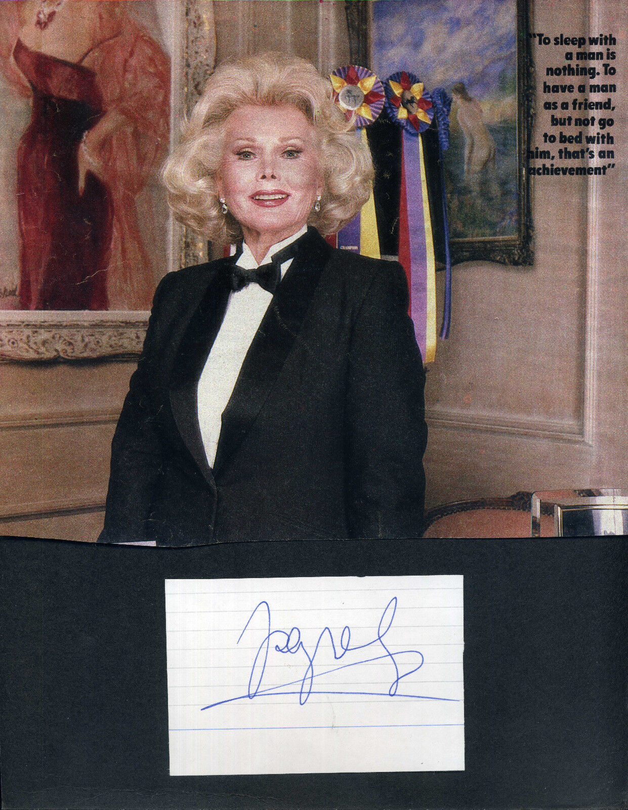 ZSA ZSA GABOR Signed Photo Poster paintinggraph - Stunning Film Star Actress - preprint