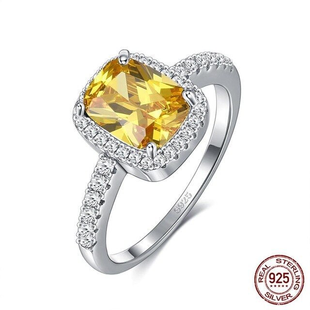 YOY-6 Colors  Emerald Gemstone Cubic Zirconia Rings