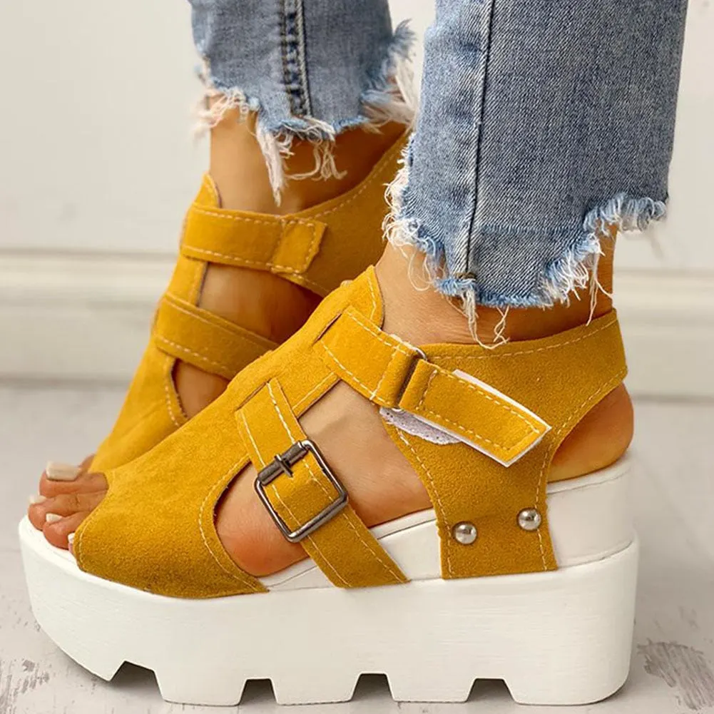 2021 Fashion Summer Platform Wedge High Heels Casual Comfortable Light Leisure Shoes Woman Sandals Women Shoes Female