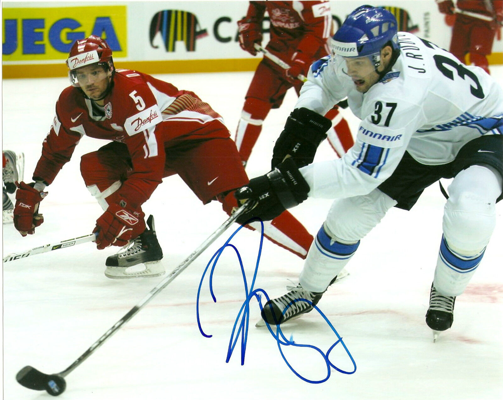 Team Finland Jarkko Ruutu Signed Autographed 8x10 Photo Poster painting COA