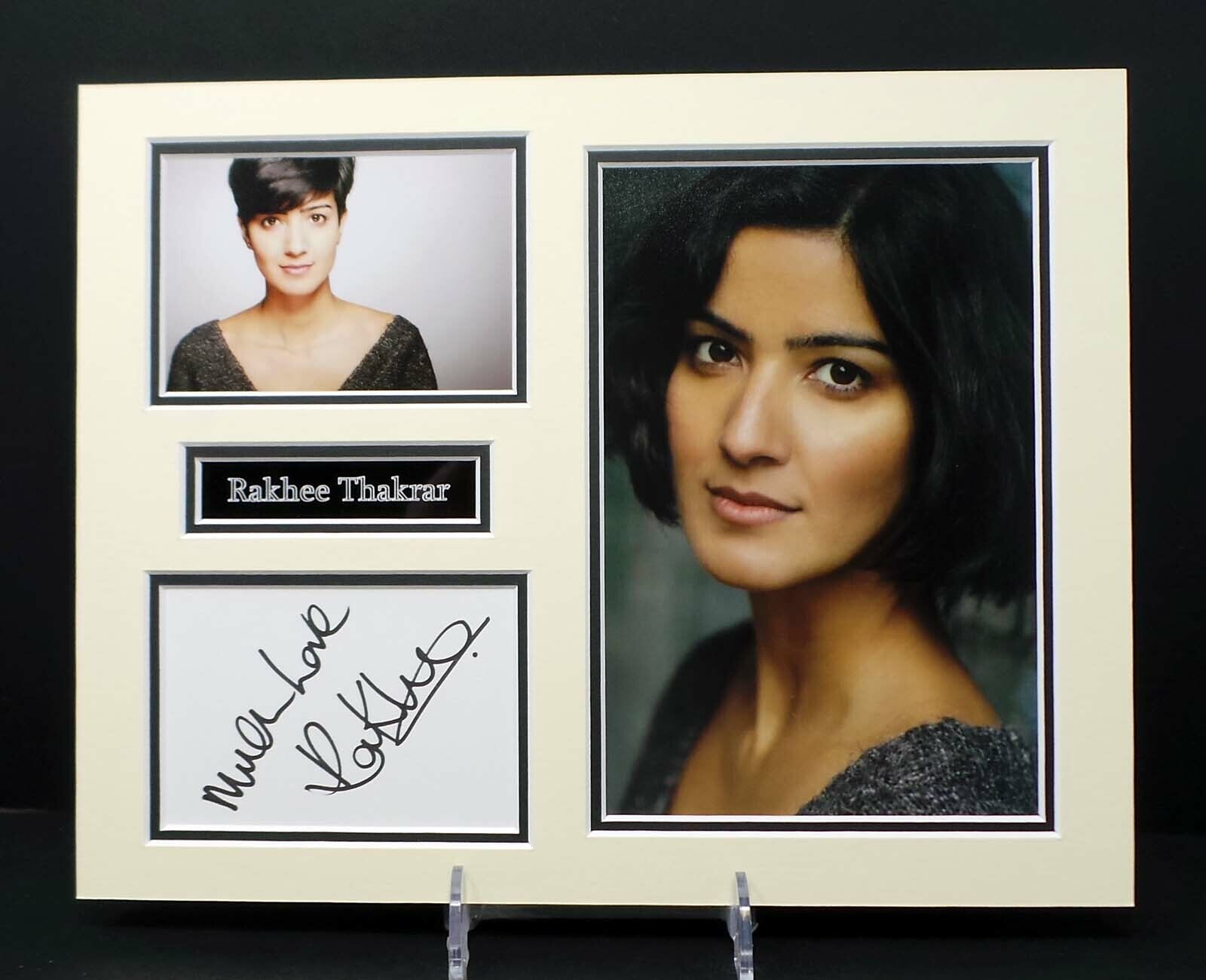 Rakhee THAKRAR Signed Mounted Portrait Photo Poster painting Display AFTAL RD COA Sex Education