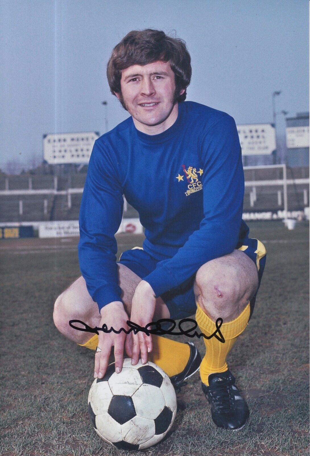 John Hollins Hand Signed Chelsea 12x8 Photo Poster painting 1.