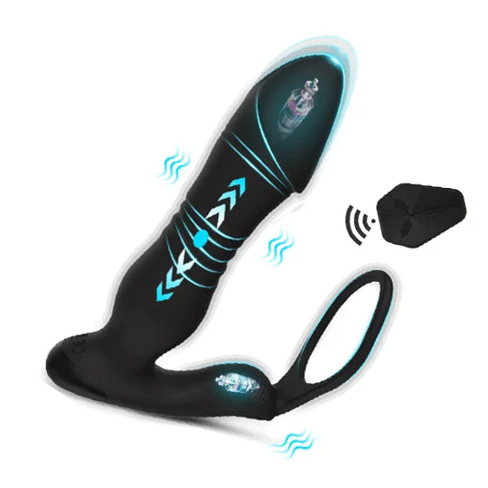 8-band Telescopic Vibration Tiger 3rd Generation Prostate Massager Remote Control