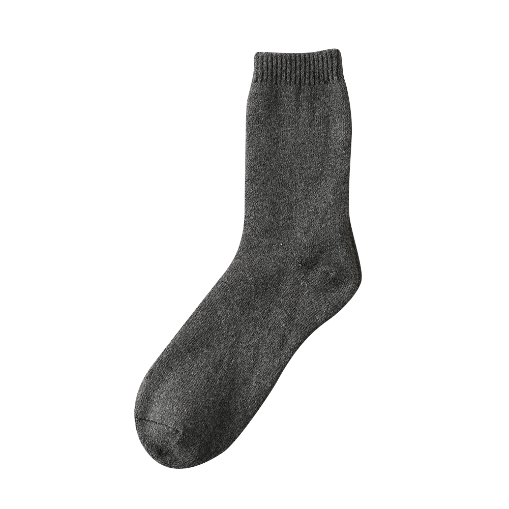 

Men Fleece Socks Solid Color Thicked Mid-calf Socks (1pair Dark Gray), 501 Original