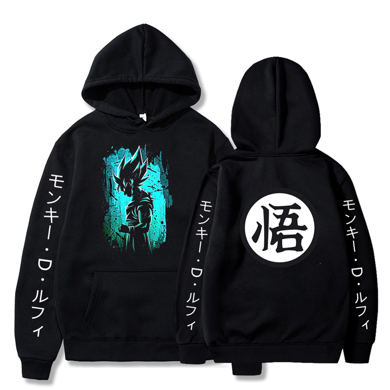 Dragon Ball Printed Washed Men's Hoodie