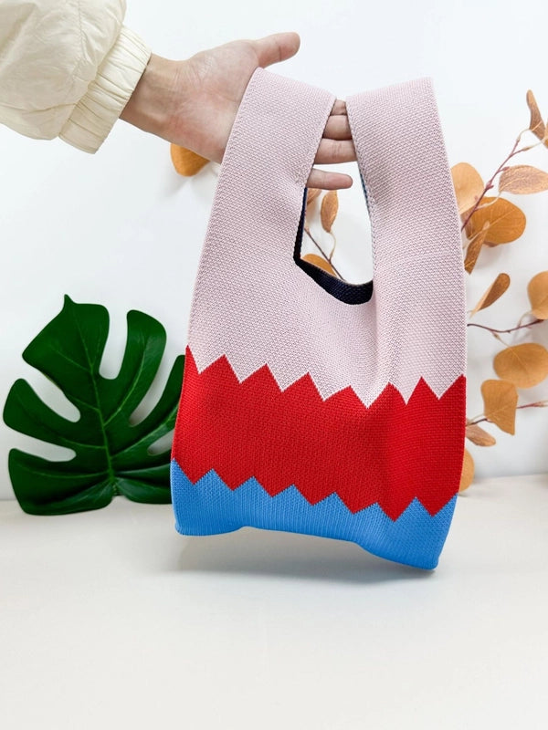 Gift Packaging Handbag Casual Knitted Handbag Woven Bag Multi-pattern Style Knitted Bag For Women