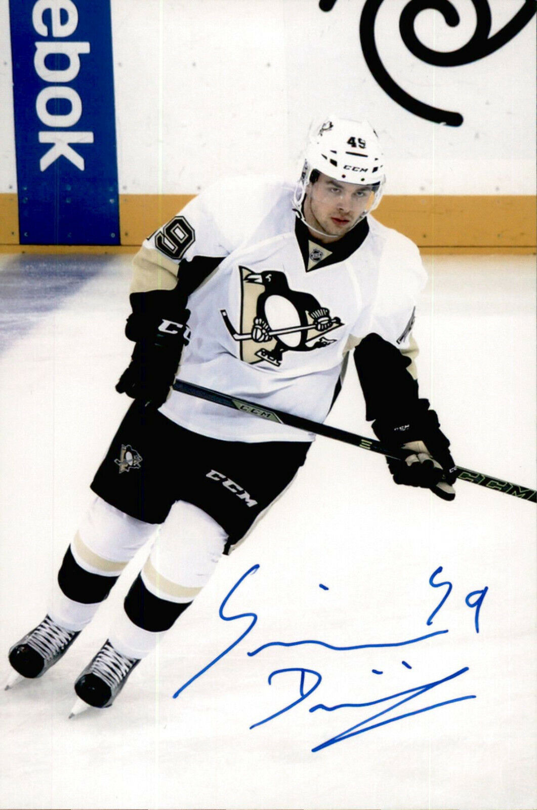 Dominik Simon SIGNED 4x6 Photo Poster painting TEAM CZECH REPUBLIC / PITTSBURGH PENGUINS #6