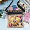 Vintage-Inspired 5D DIY Diamond Painting Waterproof Adjustable Strap Shoulder Cross Bag Kit (Heart Gem)