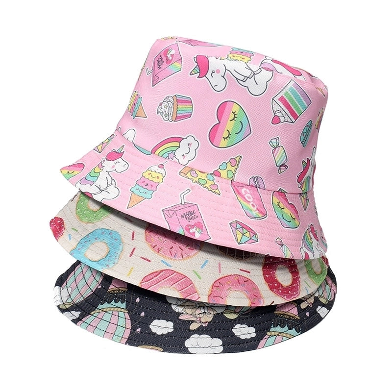 Unisex Cartoon Style Cute Sweet Cartoon Big Eaves Bucket Hat