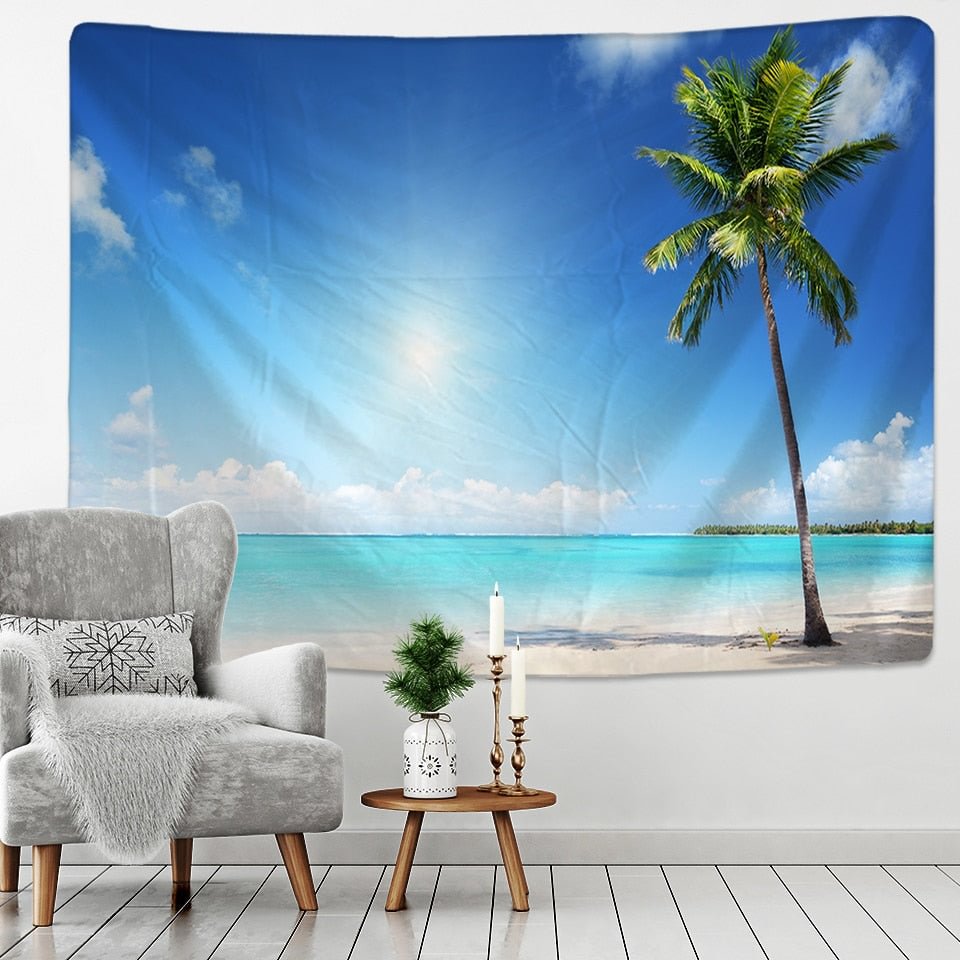 Vacation Style Tapestry Wall Hanging Sunny Beach Summer Blanket Colorful Carpet Beach Towel Bedroom Decoration