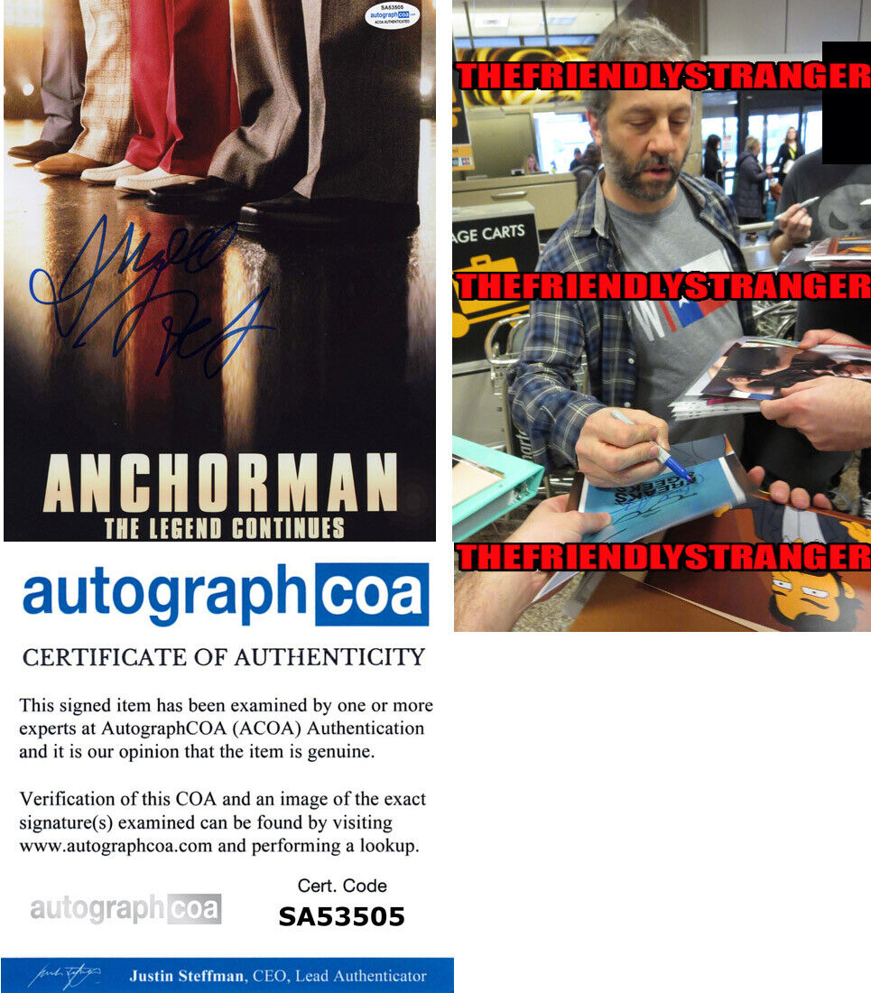 JUDD APATOW signed Autographed ANCHORMAN