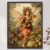 【Limited Stock Sale】Full Embroidery Cotton Thread11CT Print Retro Butterfly Girl Cross Stitch50x65cm tapestrymarket