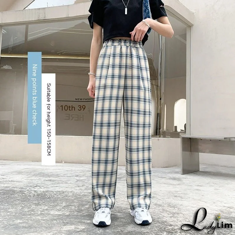 Plaid Pants Women's Spring And Autumn Thin