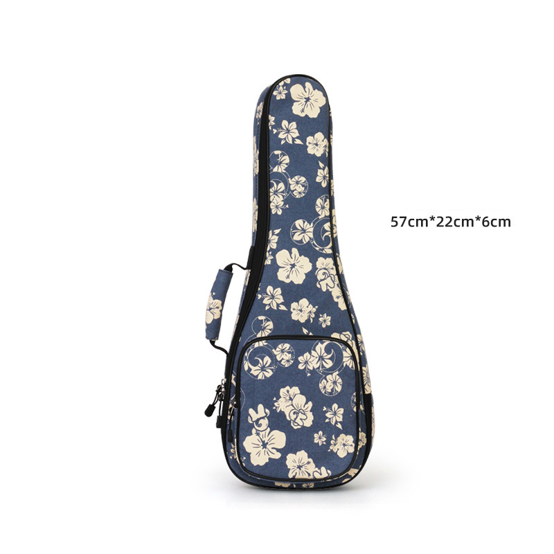 21 23 26 Inch Ukulele Bag Waterproof Backpack Thicken Dustproof Shockproof Padding Cotton Pad Ethnic Style Flower Guitar Handbag Back to School