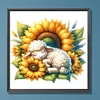 Diamond Painting-DIY Full Round Drill Sheep And Sunflowers