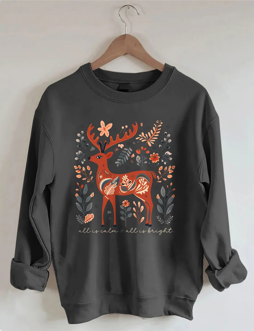 All Is Calm All Is Bright Sweatshirt