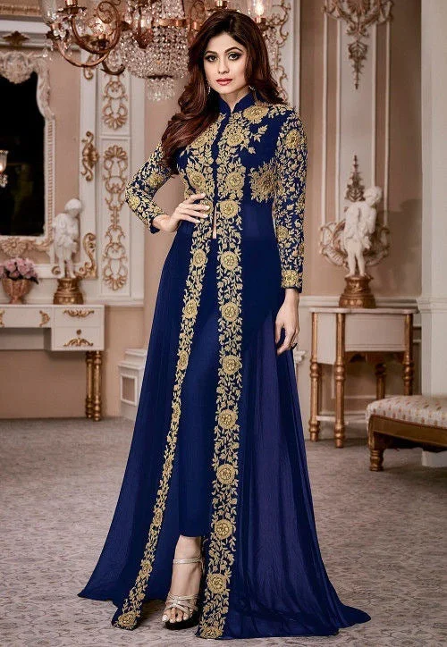 Brownm Collar Lace Chiffon Dress Retro Style Long Dresses