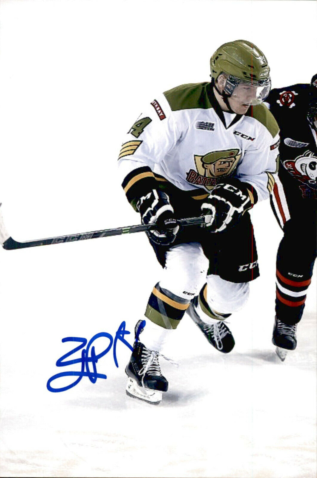 Zachary Poirier SIGNED 4x6 Photo Poster painting NORTH BAY BATTALION