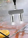2-in-1 Double Head Pressure Washer Tip Nozzle 1/4 Inch Quick Connect Car Washing