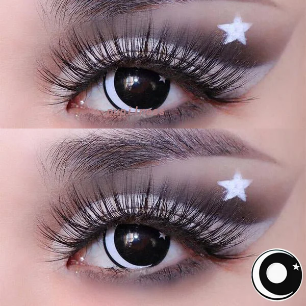 Moon Star White Cosplay Contact Lenses Especially For Women 14.5mm