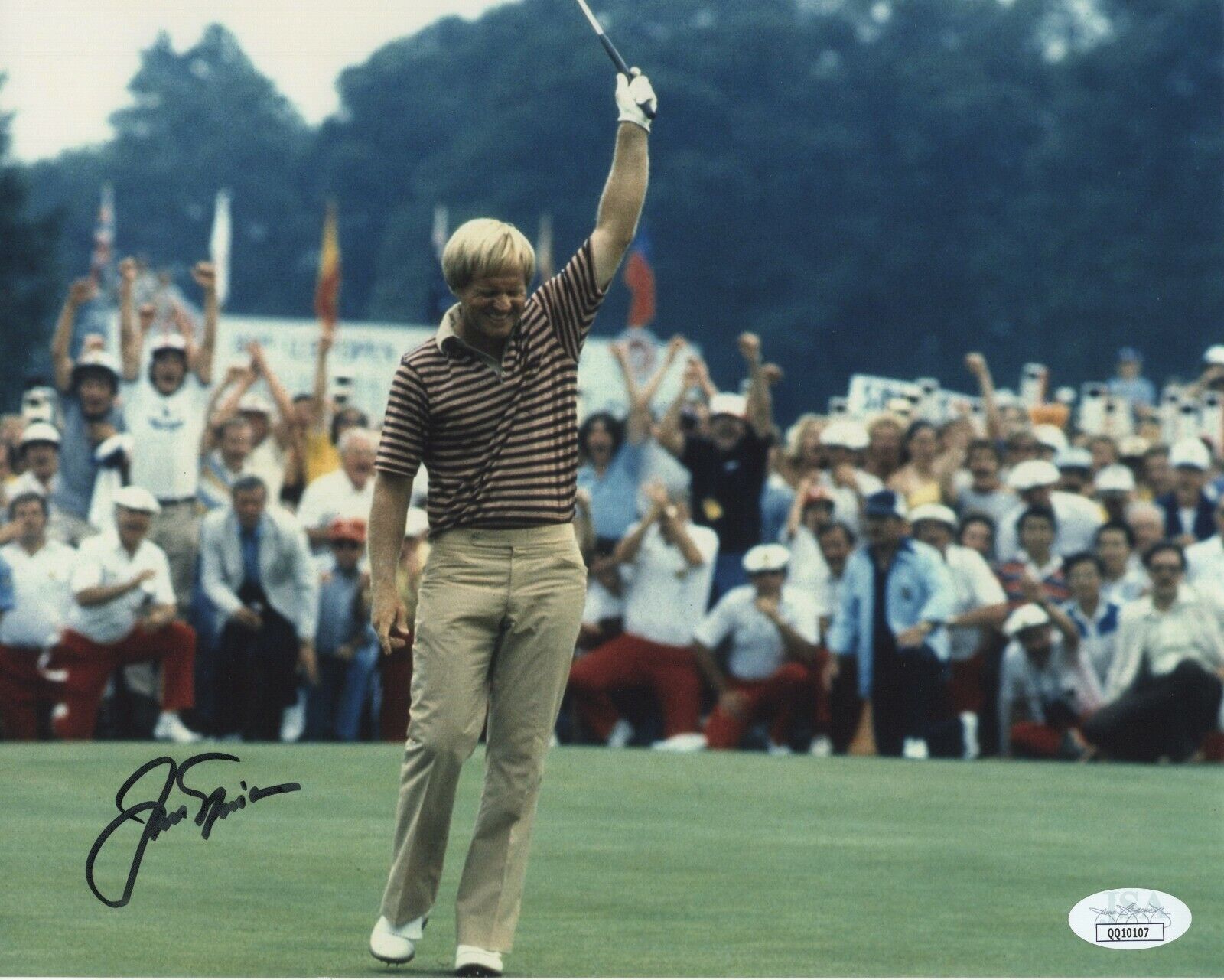 JACK NICKLAUS SIGNED AUTOGRAPH PGA MASTERS GOLF 8X10 Photo Poster painting PROOF JSA COA