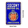 Huile moteur Socony - Panneaux en &eacute;tain m&eacute;tallique(20*30cm/30*40cm) - Garage