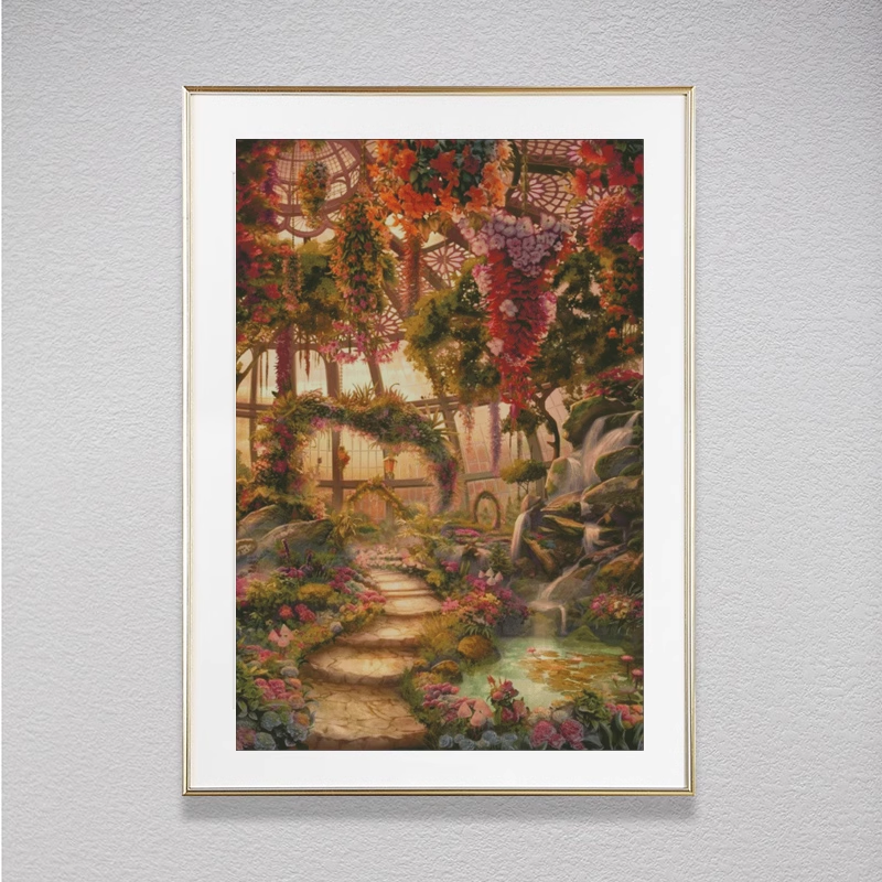 【DD00399- Plant Courtyard】 Painting Fairy Cross Stitch