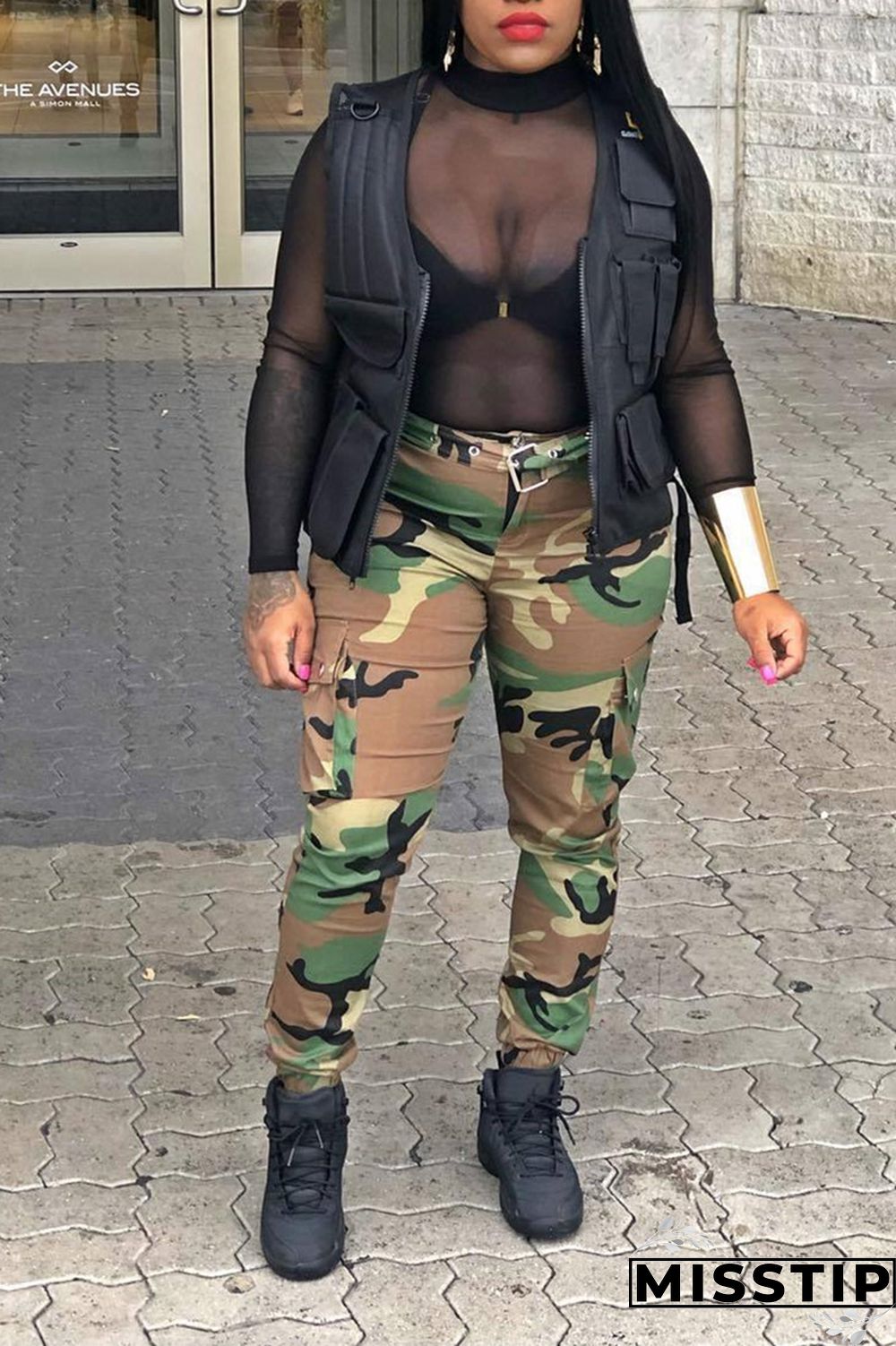 Yellow Zipper Fly Button Fly Mid Metal Zippered pencil Pants Pants