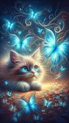 Luxury AB Velvet Diamond Painting Kit - Cat