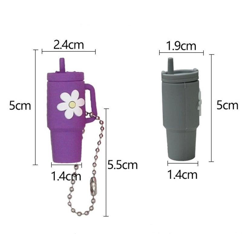 Cartoon Style Floral Soft Glue Unisex Cup Ornaments