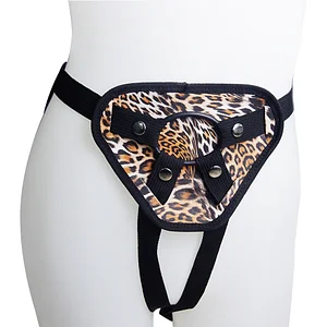 Adjustable Strap-on Harness With 3 Sizes Rings-leopard Belt