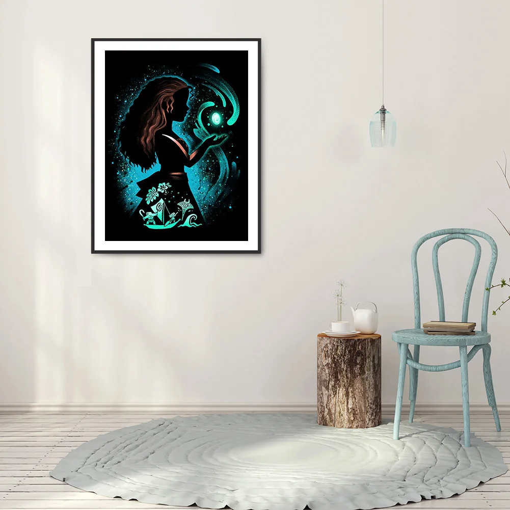 Diamond Painting - Full Round Drill - Princess Silhouette(30*40cm)